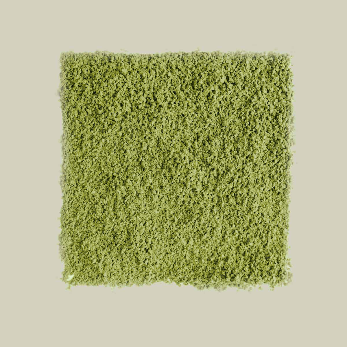 Man sieht das Matchapulver von oben fotografiert.