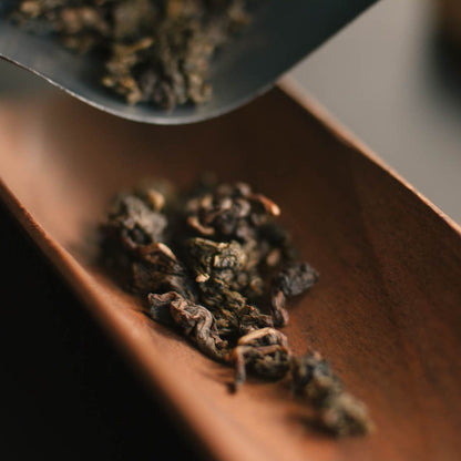 Milky Oolong Oolong-Teeblätter, Nahaufnahme